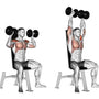 Exercices épaules avec haltères réglables Fitnesstorm : développé militaire pour deltoïdes et triceps.