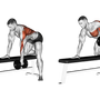 Image démontrant l’exercice de rowing haltère avec les haltères réglables Fitnesstorm, disponibles en noir et gris, poids 16, 20 et 24 kg. Mouvement unilatéral pour renforcer dorsaux, trapèzes et deltoïdes postérieurs.