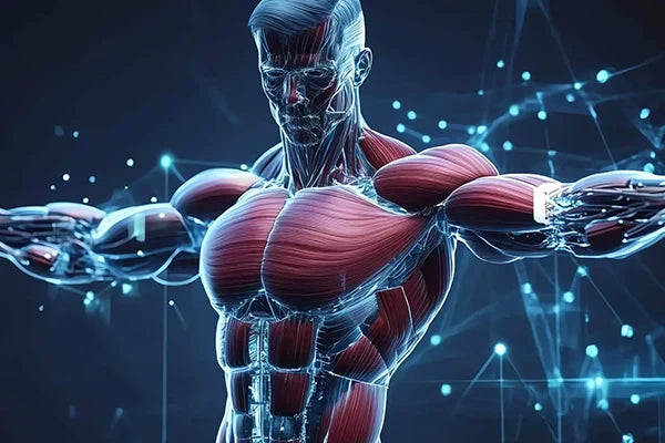 Sportif utilisant des haltères réglables FitnesStorm pour illustrer le temps nécessaire à la prise de muscle.